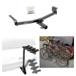 Trailer Hitch w/ 4 Bike Rack For 08-20 Nissan Rogue Except Krom & Sport 2014 Rogue Select Approved for Recreational & Offroad Use Carrier for Adult Woman or Child Bicycles Foldable