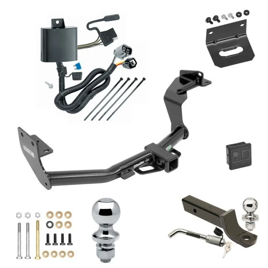 Ultimate Tow Package For 16-20 KIA Sorento V6 Models Trailer Hitch w/ Wiring 2" Drop Mount Dual 2" and 1-7/8" Ball Lock Bracket Cover 2" Receiver