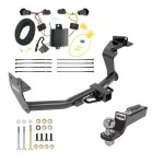 Tow Package For 16-20 KIA Sorento 4 Cyl. Trailer Hitch w/ Wiring 2" Drop Mount 2" Ball 2" Receiver