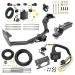 Trailer Hitch Tow Package w/ 7-Way RV Wiring For 16-20 KIA Sorento 4 Cyl. w/ 2" Drop Mount 2" Ball Class 3 2" Receiver