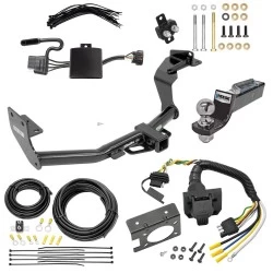 Trailer Hitch Tow Package w/ 7-Way RV Wiring For 19-20 Hyundai Santa Fe (Except XL Models) w/ 2" Drop Mount 2" Ball Class 3 2" Receiver