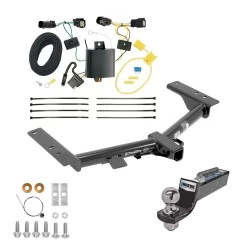 Tow Package For 15-27 Ford Transit 150 250 350 22-27 E-Transit Trailer Hitch w/ Wiring 2" Drop Mount 2" Ball 2" Receiver