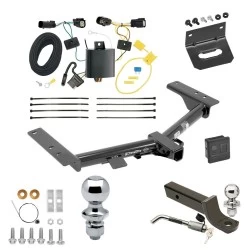 Ultimate Tow Package For 15-27 Ford Transit 150 250 350 22-27 E-Transit Trailer Hitch w/ Wiring 2" Drop Mount Dual 2" and 1-7/8" Ball Lock Bracket Cover 2" Receiver