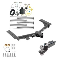 Tow Package For 15-27 Ford Transit 350 Dually Exc Cab & Chassis & the Cutaway Trailer Hitch w/ Wiring 2" Drop Mount 2" Ball 2" Receiver