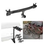 Trailer Hitch w/ 4 Bike Rack For 08-10 Volvo V70 08-16 XC70 11-18 S60 15-18 V60 Approved for Recreational & Offroad Use Carrier for Adult Woman or Child Bicycles Foldable