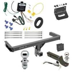 Ultimate Tow Package For 13-17 Audi Q5 All Models Trailer Hitch w/ Wiring 2" Drop Mount Dual 2" and 1-7/8" Ball Lock Bracket Cover 2" Receiver