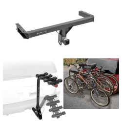 Trailer Hitch w/ 4 Bike Rack For 11-17 Audi Q5 15-26 Porsche Macan Approved for Recreational & Offroad Use Carrier for Adult Woman or Child Bicycles Foldable