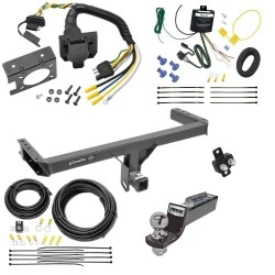 Trailer Hitch Tow Package w/ 7-Way RV Wiring For 11-15 Audi Q5 15-26 Porsche Macan Exc S-Models w/ 2" Drop Mount 2" Ball Class 3 2" Receiver