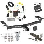 Ultimate Tow Package For 11-15 Lincoln MKX All Models Trailer Hitch w/ Wiring 2" Drop Mount Dual 2" and 1-7/8" Ball Lock Bracket Cover 2" Receiver