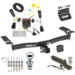 Ultimate Tow Package For 11-15 Lincoln MKX All Models Trailer Hitch w/ Wiring 2" Drop Mount Dual 2" and 1-7/8" Ball Lock Bracket Cover 2" Receiver