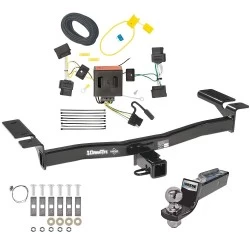 Tow Package For 07-10 Ford Edge Lincoln MKX Trailer Hitch w/ Wiring 2" Drop Mount 2" Ball 2" Receiver