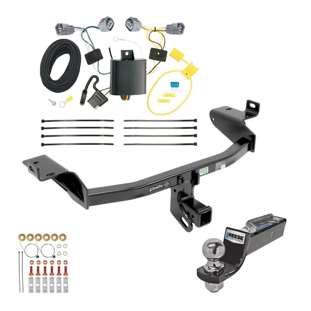 Tow Package For 14-18 Jeep Cherokee Trailer Hitch w/ Wiring 2" Drop Mount 2" Ball 2" Receiver