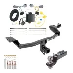 Tow Package For 14-18 Jeep Cherokee Trailer Hitch w/ Wiring 2" Drop Mount 2" Ball 2" Receiver