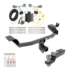 Tow Package For 14-18 Jeep Cherokee Trailer Hitch w/ Wiring 2" Drop Mount 2" Ball 2" Receiver