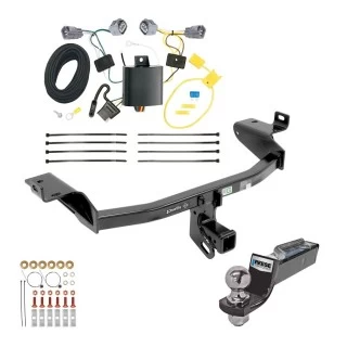 Tow Package For 14-18 Jeep Cherokee Trailer Hitch w/ Wiring 2" Drop Mount 2" Ball 2" Receiver