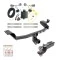 Tow Package For 14-18 Jeep Cherokee Trailer Hitch w/ Wiring 2" Drop Mount 2" Ball 2" Receiver