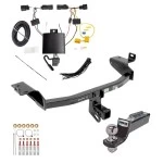 Tow Package For 19-23 Jeep Cherokee Trailer Hitch w/ Wiring 2" Drop Mount 2" Ball 2" Receiver