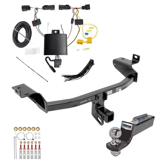 Tow Package For 19-23 Jeep Cherokee Trailer Hitch w/ Wiring 2" Drop Mount 2" Ball 2" Receiver