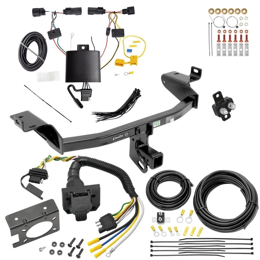 Trailer Hitch w/ 7-Way RV Wiring For 19-23 Jeep Cherokee Class 3 2" Receiver
