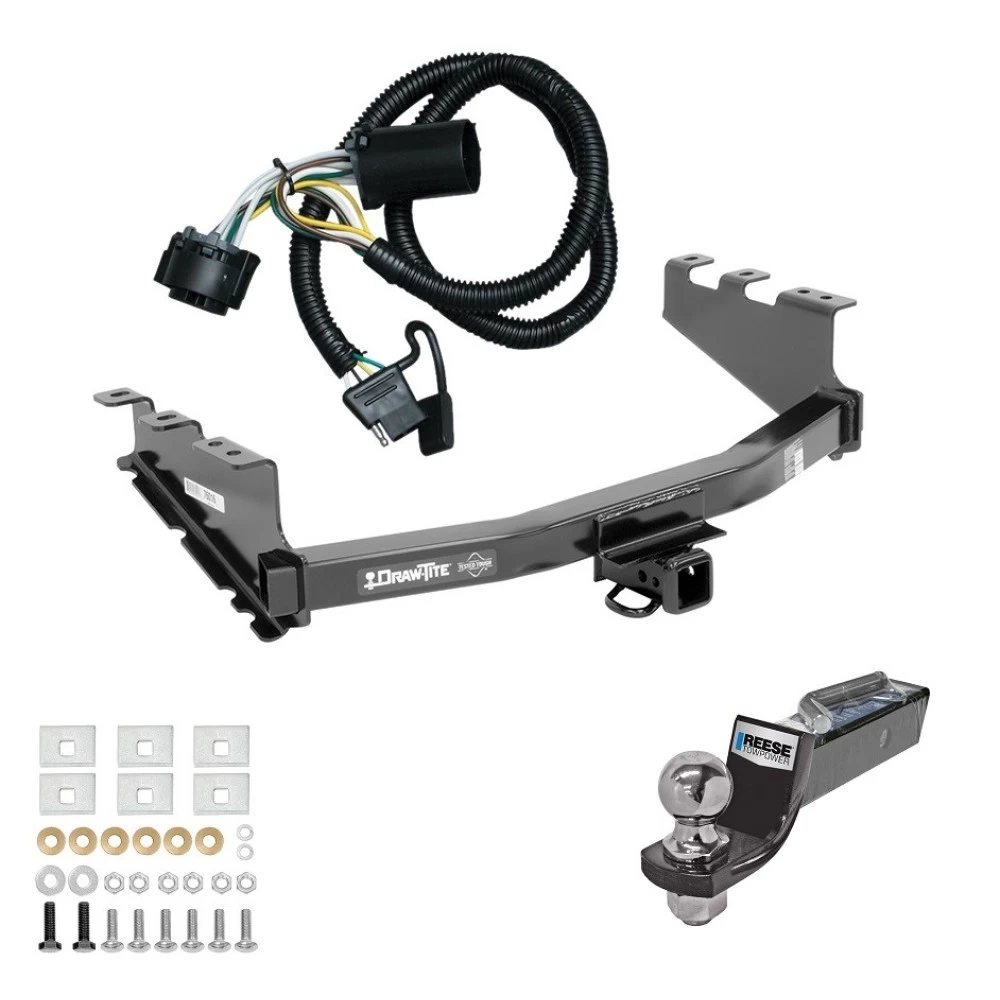 Tow Package For 14-18 Chevrolet Silverado GMC Sierra 1500 2019 (Old Body Style) Trailer Hitch w/ Wiring 2" Drop Mount 2" Ball 2" Receiver 