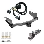 Tow Package For 14-18 Chevrolet Silverado GMC Sierra 1500 2019 (Old Body Style) Trailer Hitch w/ Wiring 2" Drop Mount 2" Ball 2" Receiver 