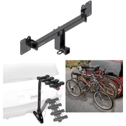 Trailer Hitch w/ 4 Bike Rack For 17-26 Jaguar F-Pace Approved for Recreational & Offroad Use Carrier for Adult Woman or Child Bicycles Foldable