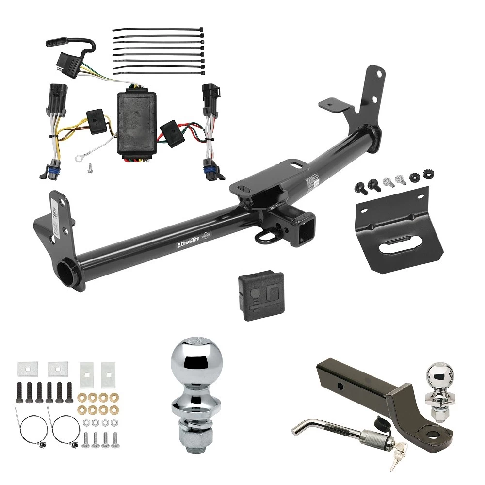 Custom Fit Trailer Hitch Wiring Harness (Plug & Play) 2" Drop Ball-Mount w/ Locking Pin/Clip 2" Chrome Ball 4-Flat Mounting Bracket 1-7/8" Chrome Ball Rubber Hitch Plug Cover Installation Hardware Installation Instructions 76028 118418 Ultimate Tow Package For 02-07 Saturn Vue Trailer Hitch w/ Wiring 2" Drop Mount Dual 2" and 1-7/8" Ball Lock Bracket Cover 2" Receiver