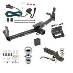 Ultimate Tow Package For 07-09 Chevrolet Equinox Pontiac Torrent Trailer Hitch w/ Wiring 2" Drop Mount Dual 2" and 1-7/8" Ball Lock Bracket Cover 2" Receiver