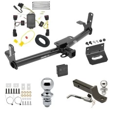 Ultimate Tow Package For 10-17 Chevrolet Equinox GMC Terrain Trailer Hitch w/ Wiring 2" Drop Mount Dual 2" and 1-7/8" Ball Lock Bracket Cover 2" Receiver