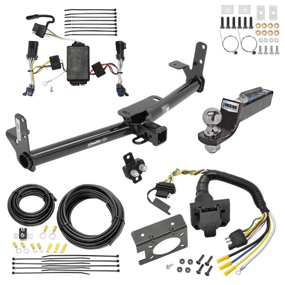 Custom Fit Trailer Hitch Wiring Harness (Plug & Play) 2" Drop Ball-Mount w/ Pin/Clip 2" Chrome Ball Trailer Connector Adapter Brake Control Wiring Kit Circuit Breaker Installation Hardware Installation Instructions 76028 85343 20506 7012a 1 Trailer Hitch Tow Package w/ 7-Way RV Wiring For 02-07 Saturn Vue w/ 2" Drop Mount 2" Ball Class 3 2" Receiver