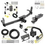 Trailer Hitch Tow Package w/ 7-Way RV Wiring For 10-17 Chevrolet Equinox GMC Terrain w/ 2" Drop Mount 2" Ball Class 3 2" Receiver