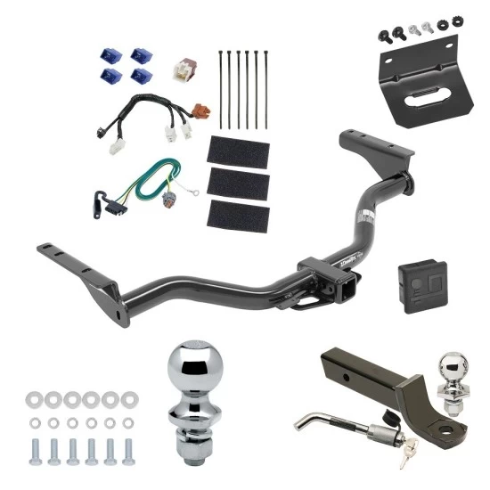 Ultimate Tow Package For 13-20 Nissan Pathfinder 14-20 INFINITI QX60 Trailer Hitch w/ Wiring 2" Drop Mount Dual 2" and 1-7/8" Ball Lock Bracket Cover 2" Receiver