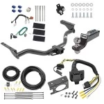 Trailer Hitch Tow Package w/ 7-Way RV Wiring For 13-20 Nissan Pathfinder 14-20 INFINITI QX60 w/ 2" Drop Mount 2" Ball Class 4 2" Receiver