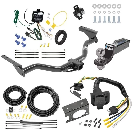 Trailer Hitch Tow Package w/ 7-Way RV Wiring For 13-13 INFINITI JX35 All Models w/ 2" Drop Mount 2" Ball Class 4 2" Receiver