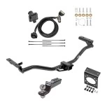 Trailer Hitch Tow Package w/ 7-Way RV Wiring For 11-19 Ford Explorer All Models w/ 2" Drop Mount 2" Ball Class 3 2" Receiver
