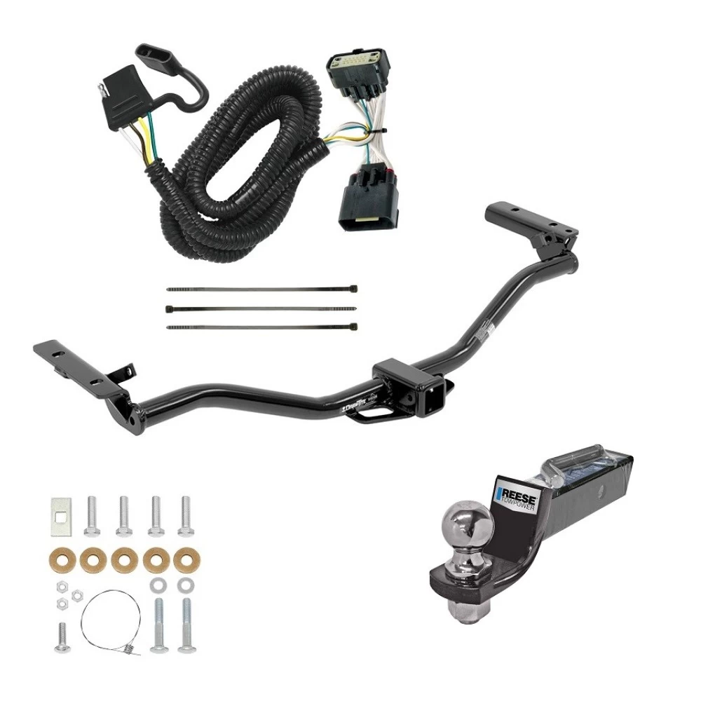 Tow Package For 11-19 Ford Explorer All Models Trailer Hitch w/ Wiring 2" Drop Mount 2" Ball 2" Receiver
