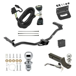 Ultimate Tow Package For 11-19 Ford Explorer All Models Trailer Hitch w/ Wiring 2" Drop Mount Dual 2" and 1-7/8" Ball Lock Bracket Cover 2" Receiver