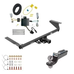 Trailer Tow Hitch For 17-20 Chrysler Pacifica (LX & Touring Exc Hybrid) 20-25 Voyager 22-23 Grand Caravan Complete Package w/ Wiring and 2" Ball