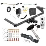 Custom Fit Trailer Hitch Wiring Harness (Plug & Play) 2" Drop Ball-Mount w/ Pin/Clip 2" Chrome Ball Security Lock Pin Rubber Hitch Plug Cover Installation Hardware Installation Instructions 76046 118835 21536 580407 7010 Draw-Tite Trailer To Trailer Tow Hitch For 21-23 Chrysler Pacifica Except Hybrid w/ Deluxe Package Wiring 2" Ball and Lock