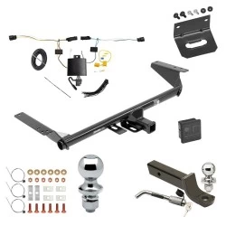 Ultimate Tow Package For 21-25 Chrysler Pacifica Excluding Hybrid Trailer Hitch w/ Wiring 2" Drop Mount Dual 2" and 1-7/8" Ball Lock Bracket Cover 2" Receiver