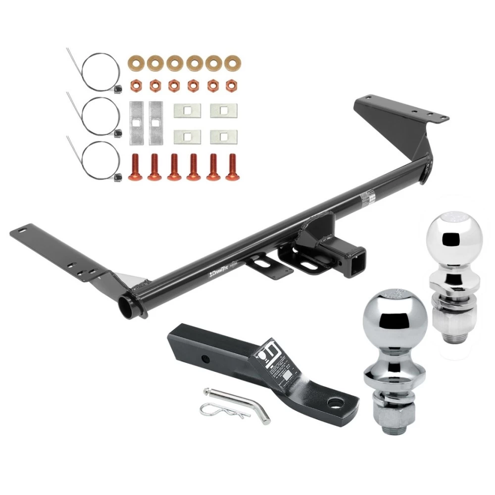 Trailer Tow Hitch For 17-23 Chrysler Pacifica 22-23 Grand Caravan Except Hybrid Class 3 2" Receiver w/ 1-7/8" and 2" Ball