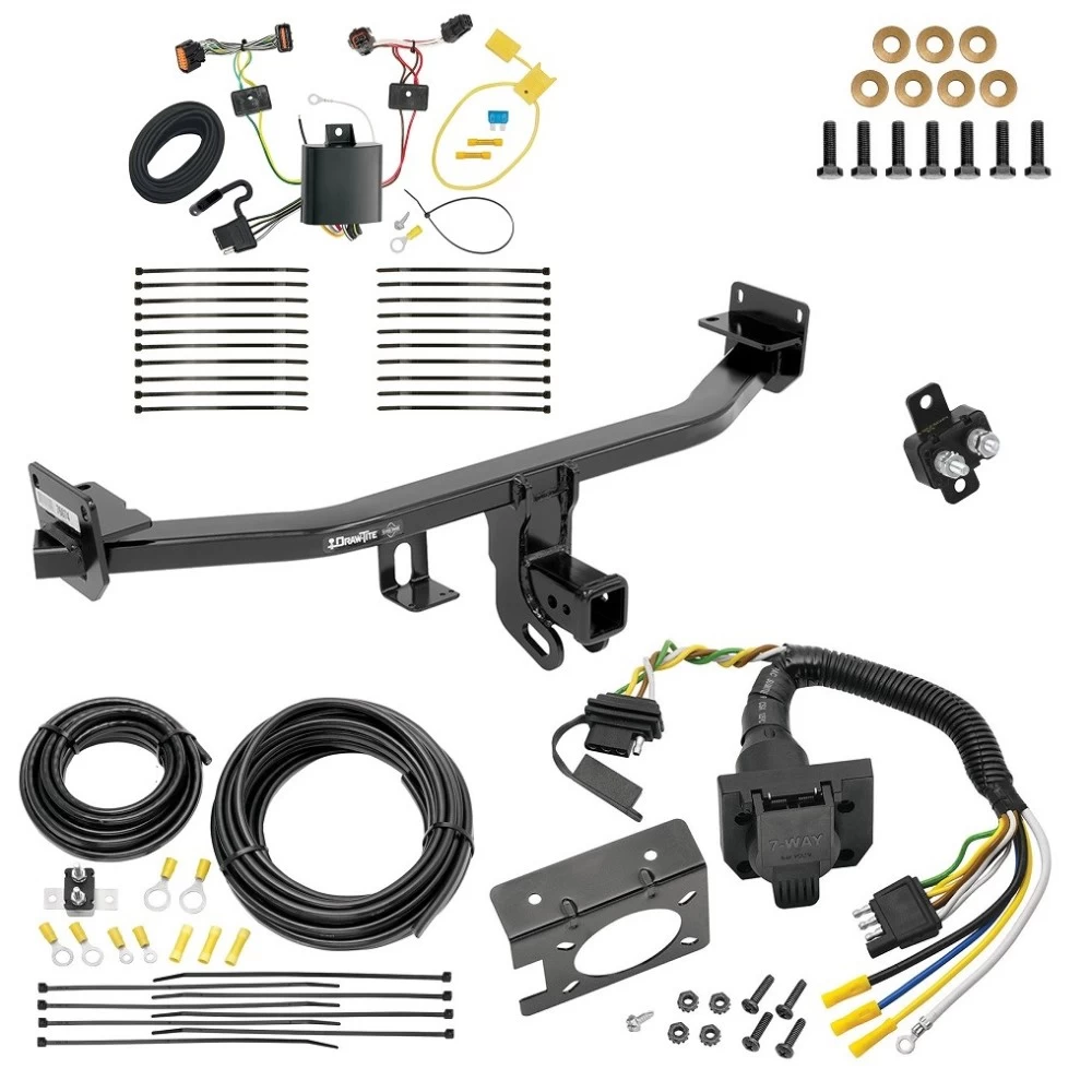 Trailer Hitch w/ 7-Way RV Wiring For 17-22 KIA Sportage All Models Class 3 2" Receiver