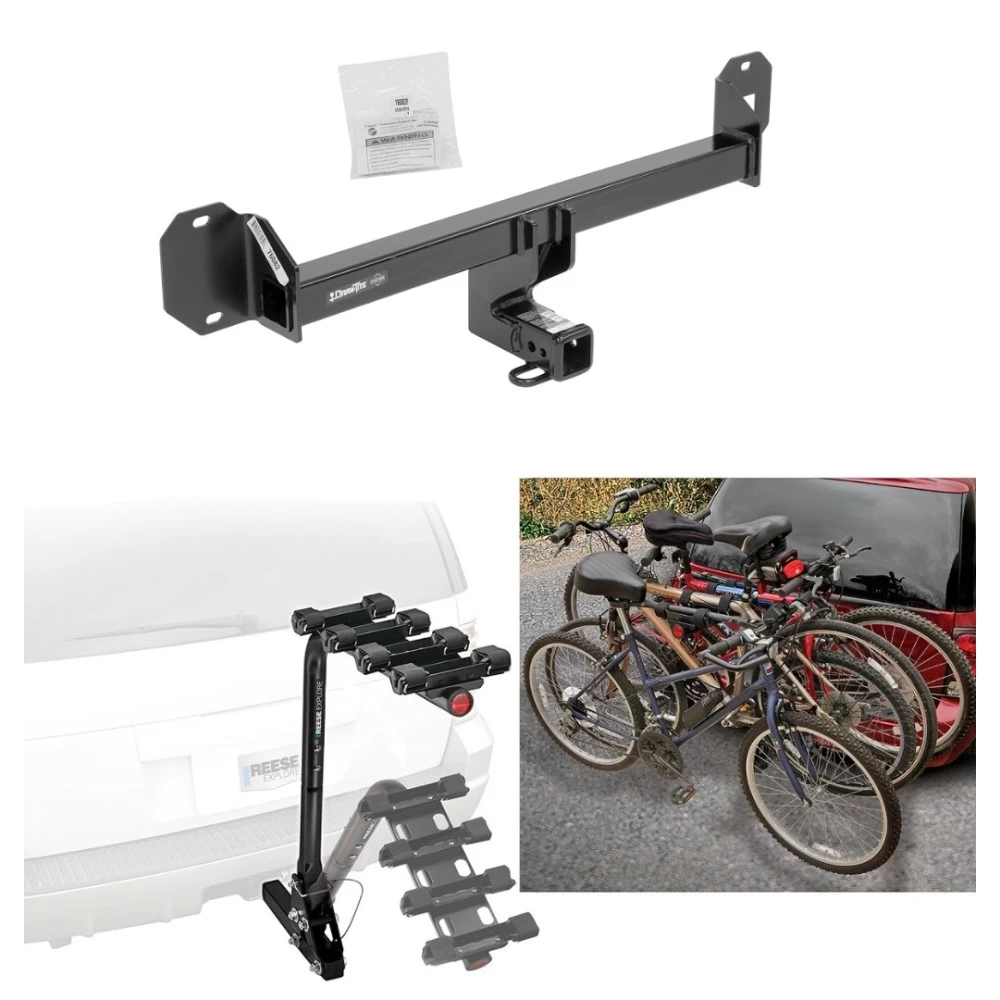 Custom Fit Trailer Hitch 4 Bike Carrier Installation Hardware Installation Instructions 76082 63124 Draw-Tite Trailer Hitch 4 Bike Rack 16-22 Mercedes GLC300 All Styles Approved Recreational Offroad Use Carrier Adult Woman or Child Bicycles Foldable 16 1 Trailer Hitch w/ 4 Bike Rack For 16-22 Mercedes GLC300 All Styles Approved for Recreational & Offroad Use Carrier for Adult Woman or Child Bicycles Foldable