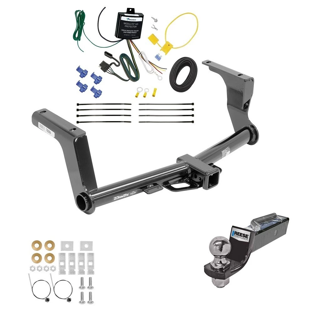 Tow Package For 13-13 Subaru XV Crosstrek 14-15 (Except Hybrid) Trailer Hitch w/ Wiring 2" Drop Mount 2" Ball 2" Receiver