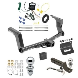 Ultimate Tow Package For 13-13 Subaru XV Crosstrek 14-15 (Except Hybrid) Trailer Hitch w/ Wiring 2" Drop Mount Dual 2" and 1-7/8" Ball Lock Bracket Cover 2" Receiver
