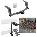 Trailer Hitch w/ 4 Bike Rack For 13-15 Subaru XV Crosstrek Approved for Recreational & Offroad Use Carrier for Adult Woman or Child Bicycles Foldable