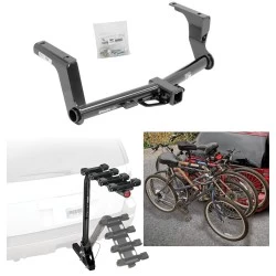 Trailer Hitch w/ 4 Bike Rack For 13-15 Subaru XV Crosstrek Approved for Recreational & Offroad Use Carrier for Adult Woman or Child Bicycles Foldable