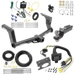 Trailer Hitch Tow Package w/ 7-Way RV Wiring For 13-13 Subaru XV Crosstrek 14-15 (Except Hybrid) w/ 2" Drop Mount 2" Ball Class 3 2" Receiver