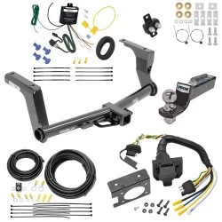 Trailer Hitch Tow Package w/ 7-Way RV Wiring For 13-13 Subaru XV Crosstrek 14-15 (Except Hybrid) w/ 2" Drop Mount 2" Ball Class 3 2" Receiver