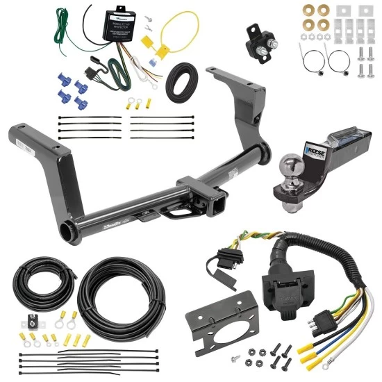 Trailer Hitch Tow Package w/ 7-Way RV Wiring For 13-13 Subaru XV Crosstrek 14-15 (Except Hybrid) w/ 2" Drop Mount 2" Ball Class 3 2" Receiver